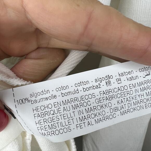 Zara TRF‎ Collection White Long-Sleeve Women's Corduroy Button-Front Top Size M - Picture 8 of 8